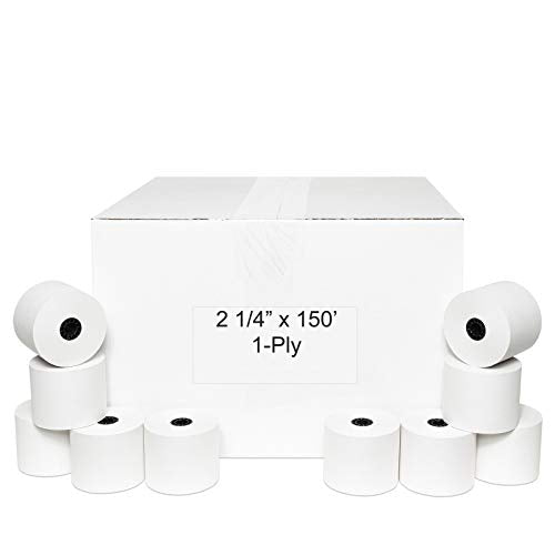 Paper Rolls One-Ply Adding Machine/Calculator 2-1/4" x 150 ft White 50/Ctn