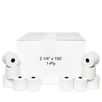 Paper Rolls One-Ply Adding Machine/Calculator 2-1/4" x 150 ft White 50/Ctn