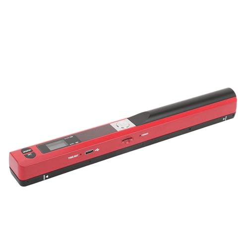 Handheld Image Scanner, Portable Document Scanner, A4 Color Photo Scanner with 900DPI Resolution for Business, Home, Office (red) - color: red