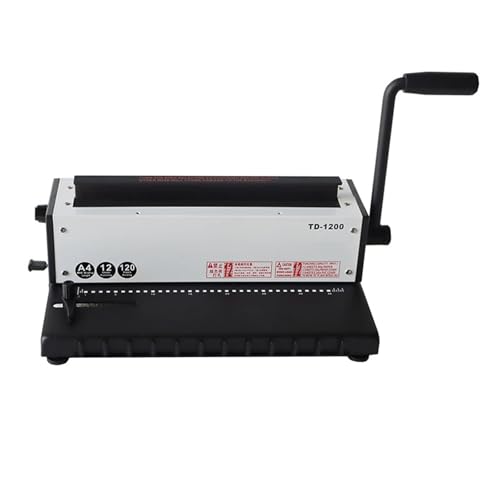 Binding Machine, 34 Holes Office Manual Wire Coil Spiral Binding Machine Punching Binding Capacity（quare Hole）
