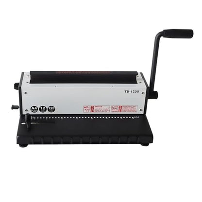 Binding Machine, 34 Holes Office Manual Wire Coil Spiral Binding Machine Punching Binding Capacity（quare Hole）