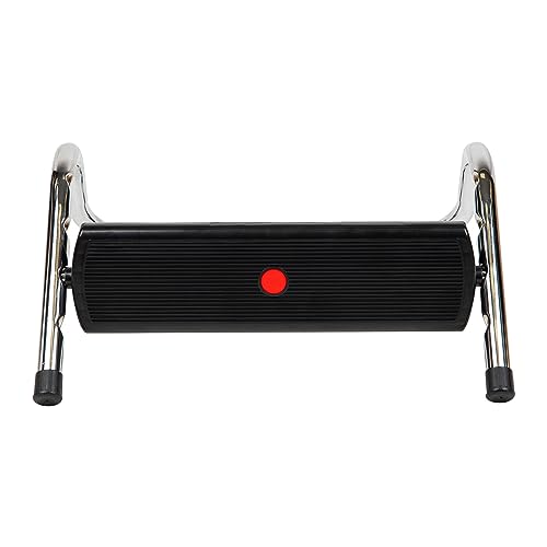 Mind Reader Foot Rest, Under Desk at Work, Ergonomic, Height Adjustable, Office, Metal, 14" L x 13" W x 7" H, Black