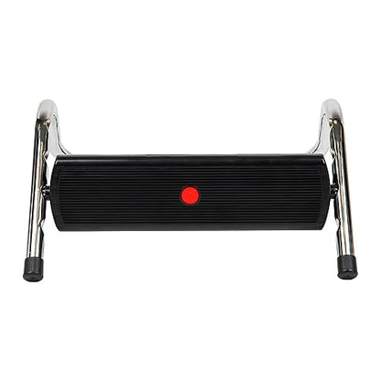 Mind Reader Foot Rest, Under Desk at Work, Ergonomic, Height Adjustable, Office, Metal, 14" L x 13" W x 7" H, Black
