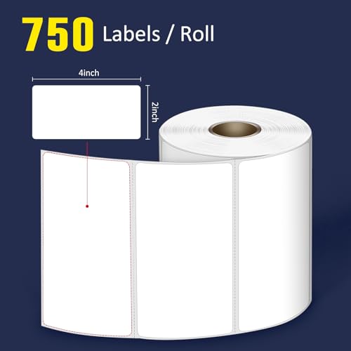 LLIKED 4" x 2" Direct Thermal Labels, 9000 Barcode Shipping Labels - size: 4"x2"-12 Rolls