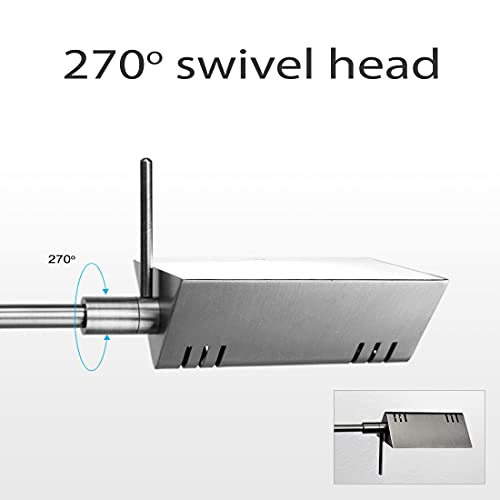 O'Bright LED Pharmacy Table Lamp, Full Range Dimming, 12W LED, 360 Degree Swing Arms, Desk, Reading, Craft, Work Lamp, ETL Tested, Brushed Nickel - color: Brushed Nickel