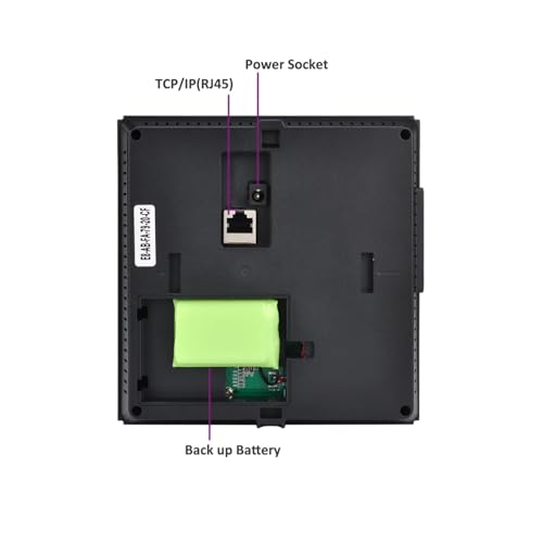 WiFi 2000mAh Battery face Face Time Employee Attendance Machine System Fingerprint Employee Electronic Time Clock Management System for Small Businesses(ID) - size: ID