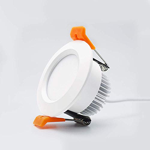 2 Inch LED Downlight, Recessed Lighting Dimmable Ceiling Light, 3W, 3000K Warm White, CRI80 with LED Driver(35W Halogen Equivalent), 1 Pack - color: Warm White, size: White/1 Pack