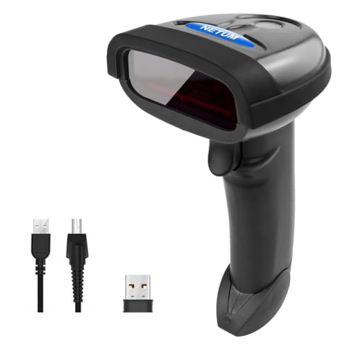 NETUM Wireless Barcode Scanner, Handheld 1D Laser Barcode Reader - color: NT-1698W