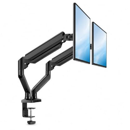 Dual Monitor Arm Desk Mount – Adjustable Gas Spring Monitor Stand for 13”–34” Screens, Full Motion Swivel, Tilt & Rotation, Heavy Duty VESA Mount for Gaming, Programming, and Office Setup - style: Dual Monitor Arm
