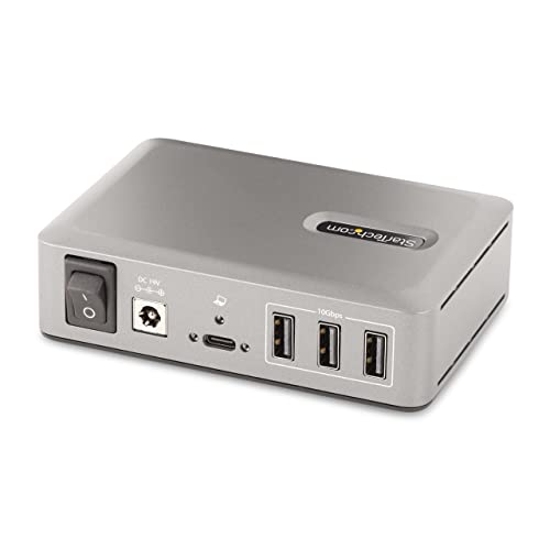StarTech 10-Port USB-C Hub, 10Gbps, 65W PA, TAA (10G8A2CS-USB-C-HUB) | 8x USB-A, 2x USB-C, self-powered with 65W supply included, 3ft 1m USB-IF certified locking cable, desk/wall/VESA mountable