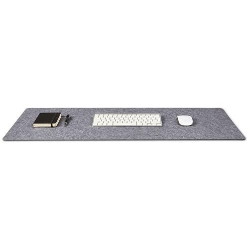Premium Felt Desk Mat | Large 15.75" x 36" | Multifunctional Desk Pad for Home Office | Mid Gray - color: Mid Gray, size: 15.75" x 36"