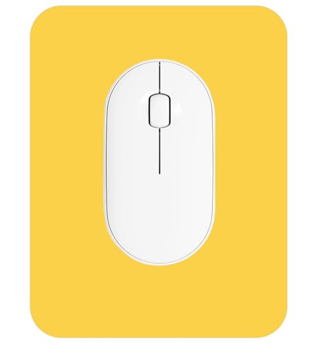 Small Mouse Pad 6 x 8 Inch, Horizontal and Vertical Flexible use. Great for Traveling, Wireless laptops, Keyboard Trays, Offices, etc. (Yellow) - color: yellow