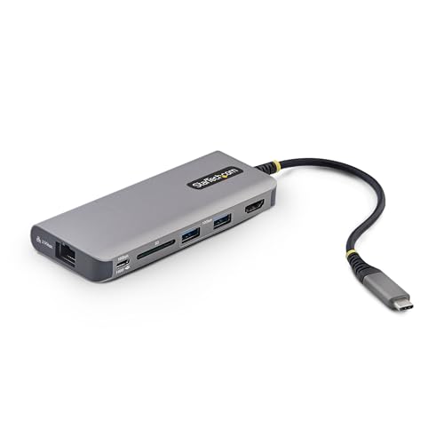StarTech 6-in-1 USB-C Mini Dock, 4K HDMI, 140W PD, 10Gbps, 2.5GbE, SD