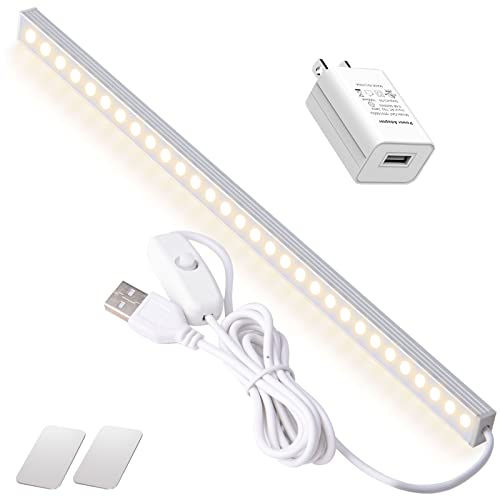 DWEPTU 12 Inch Under Cabinet Light, LED Light Bar, USB Powered, Cool White - color: Pure White, size: 12 Inch