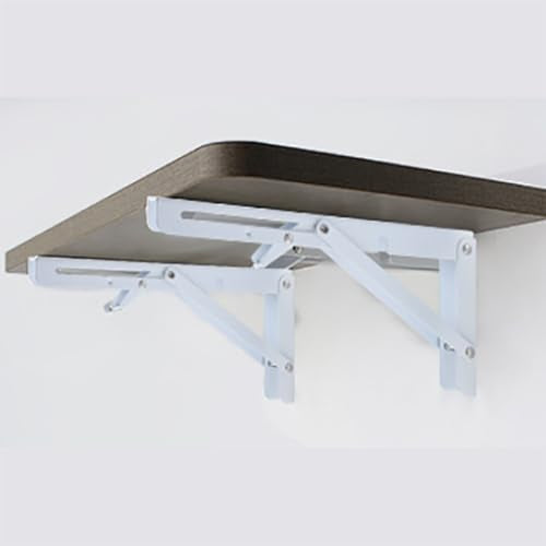 Folding Shelf Brackets Max. Load 220 lb, Heavy Duty DIY Wall Mounted Shelf Bracket Space Saving for Table Work Bench (16 INCH-2PCS) - size: 16 INCH-2PCS
