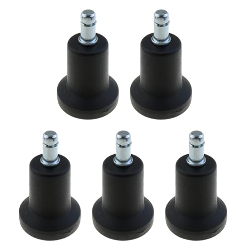 MEETOOT 5-Pack Bell Glides Replacement for Office Chair Wheels, Office Chair Wheel Stoppers, Bell Glides with Independent Self-Adhesive Pads (Tall Type)