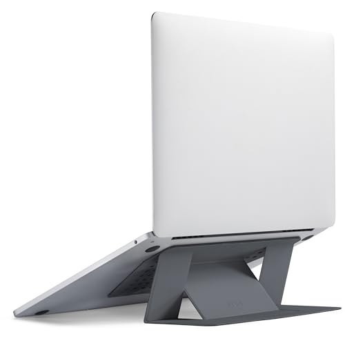 MOFT Invisible Slim Laptop Stand, Adhesive And Reusable, Adjustable Perfect Viewing Angles, Compatible with Laptops Up to 15.6", Grey - color: Grey, size: 11.6"-16" Laptops-adhesive