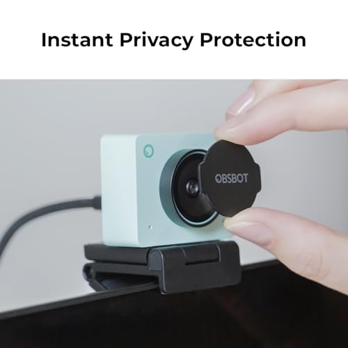OBSBOT Meet 2 Webcam 4K - AI Framing & Auto Tracking, 1/2" Sensor, 60FPS, Auto Focus, HDR, Dual Mics - Lightweight USB Web Camera for Streaming, Zoom Meetings, Gaming. (Space Gray)