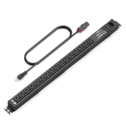 Surge Protector Power Strip, 16 Outlet Metal PDU Power Strip, 6 Feet - size: 6 FT