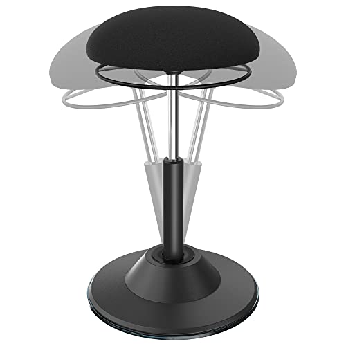 Adjustable Standing Desk Chair - Active Sitting Wobble Stool for Core Strength & Posture, 360° Swivel Leaning Perch Seat for Adults Home Office, Black - color: R05-black