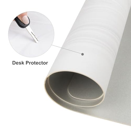 Colorful Star White Marble Waterproof Office Desk Mat, 31.5" x 15.7" - color: White Marble, size: 31.5" x 15.7"