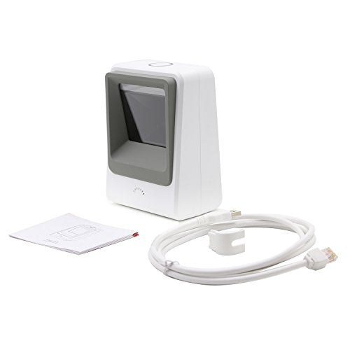 TEEMI TMSL-60 1D/2D Barcode Scanner, USB Hands-Free Desktop, White - color: White