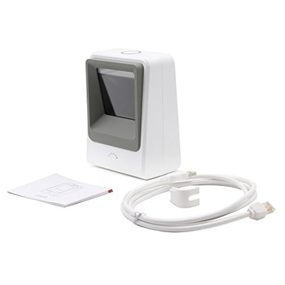 TEEMI TMSL-60 1D/2D Barcode Scanner, USB Hands-Free Desktop, White - color: White