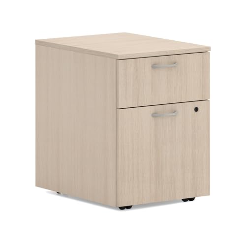 HON MOD Mobile File Cabinet, 2 Storage Drawers Filing Cabinet, Desert Oak - color: Desert Oak, style: 1 Box Drawer / 1 File Drawer