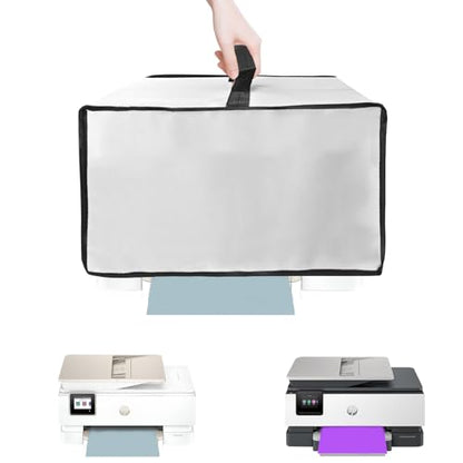 NUENSS-ROR Cover for HP Printer, Heavy Duty Waterproof Anti-static Protector Case with Handle, Printer Dust Cover Compatible with HP OfficeJet Pro 8125e/Envy Photo 7975 Wireless Inkjet Printer (Gray) - color: Gray
