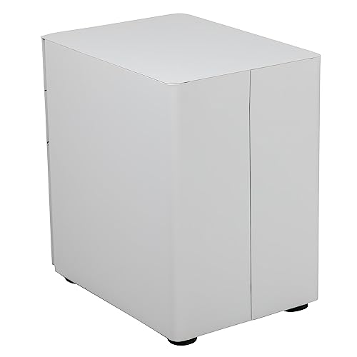 Flash Furniture 3-Drawer Locking Mobile Filing Cabinet, White - color: White, style: Modern
