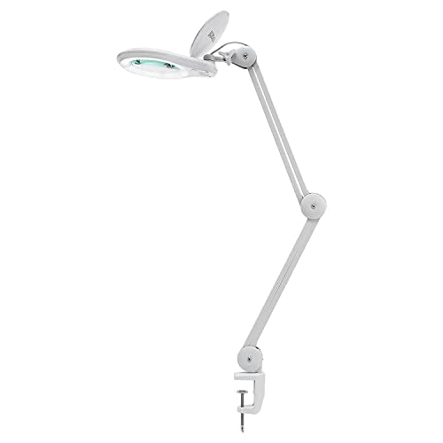Neatfi LED Magnifying Lamp, 1200 Lumens, 5-Inch 8-Diopter Lens (White) - color: White, size: 8-Diopter