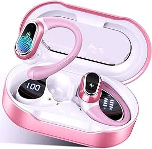 Wireless Earbuds, 2026 Bluetooth 5.4 Headphones, ENC Noise Canceling Mic - color: Loyal Pink