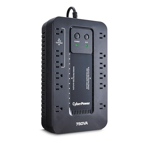 CyberPower EC750G Ecologic UPS Battery Backup and Surge Protector - style: 750VA
