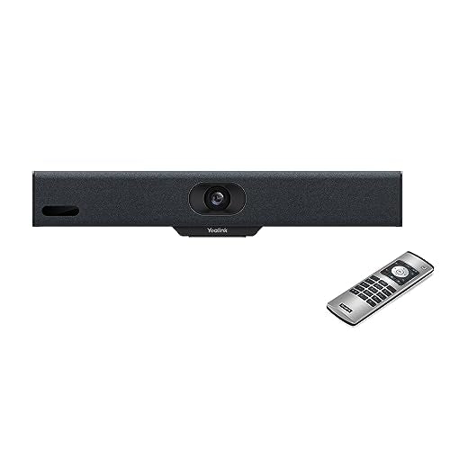 Yealink MeetingBar A10 4K Conference Room Webcam with 120 Wide Angle Camera, Android OS, Video Conferencing System with Microphone and Speaker, AI Speaker Tracking, Auto Framing, Teams Zoom Certified - color: A10-010