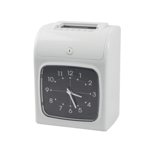 Digital Attendance Machine Time Recorder Fingerprint/Password Punch Card Time Clock Office Staffs Check in Punching Machine(UK Plug) - color: Uk Plug