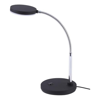 Bostitch Office LED Metal Gooseneck Desk Lamp, Flicker Free, Adjustable Head (VLED1800BK), Black