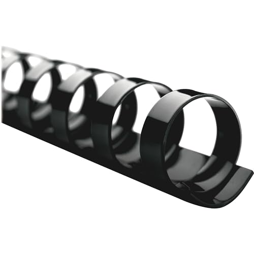 GBC Binding Spines/Spirals/Coils, 1/4" Diameter, 25 Sheet Capacity, CombBind, Black, 100 Pack (4000020) - size: 100 Pack, style: 1/4" Diameter/25 Sheet Capacity