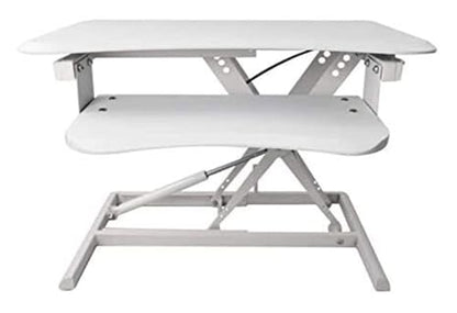 Lifting Desktop Computer Table,Standing Desk， Converter Board Display Workstation Office Stand Demo Laptop Lifter Easy to Sit Or to Reduce(White) - color: White