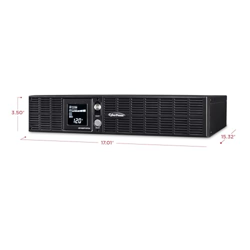 CyberPower OR1000PFCRT2U PFC Sinewave UPS Battery Backup | 1000VA/700W, 8 Outlets, AVR, 2U Rack/Tower, UL Certified - style: 1000VA