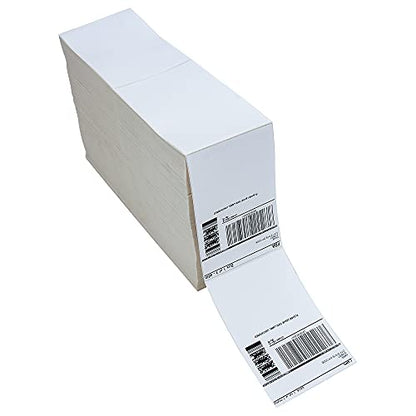 L LIKED 6000 4x6 Thermal Shipping Labels, Direct Fanfold Thermal Labels | 2 Stacks, 3000 Labels Per Stack, BPA Free, Strong Adhesive, Perforated Easy-Tear, Compatible with Zebra & Rollo Printer - size: 6000 Labels