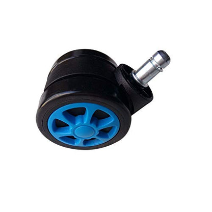 TEKEFT Gaming Office Chair Casters Floor Protection Rubber (5 Sets) 60mm Casters with Standard Stem Size