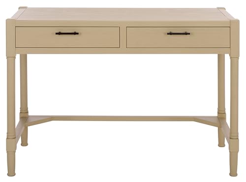 SAFAVIEH Home Collection – Filbert Sand Writing Desk, 2-Drawer Traditional Desk, Classic Home Office Design (DSK5701F) - color: Sand