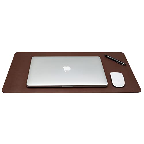 Gallaway Leather Desk Mat - Office Writing Desk Pad, Medium 24" x 14" Dark Brown, Gift Ready Elegant Computer Desk Cover Protector - color: Dark Brown, size: Medium