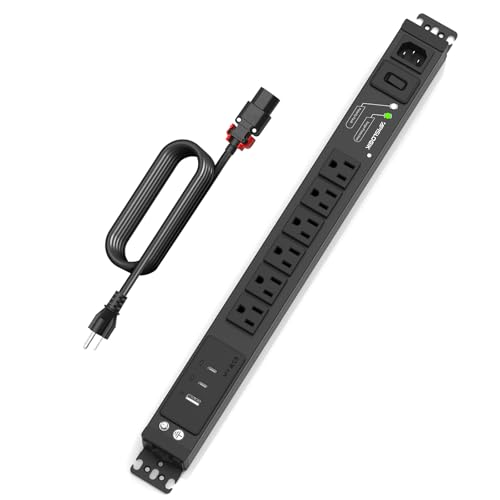 Surge Protector Power Strip, 6 Outlet PDU Power Strip, 3 USB Ports, 6 Feet - size: 6FT