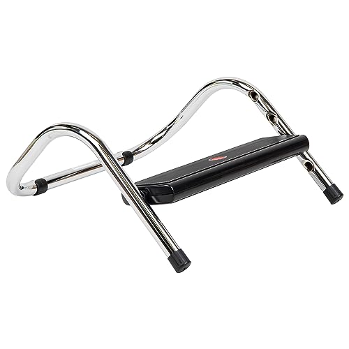 Mind Reader Foot Rest, Under Desk at Work, Ergonomic, Height Adjustable, Office, Metal, 14" L x 13" W x 7" H, Black
