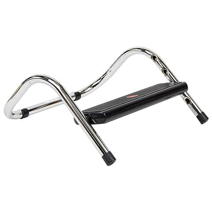 Mind Reader Foot Rest, Under Desk at Work, Ergonomic, Height Adjustable, Office, Metal, 14" L x 13" W x 7" H, Black