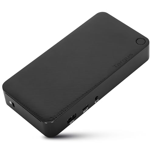 Targus Dual Monitor Universal USB-C DV4K DP Docking Station with 65W Power - Broad Compatibility with a Range of Hosts, Devices, Peripherals, Laptops, and Operating Systems (DOCK315USZ)