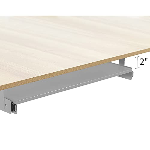 BenchPro Heavy 16-Gauge Powder Painted Steel Keyboard Tray - Under-Mount, Steel Construction, Slide Out Keyboard Mouse Holder - Powder Coated 9" D x 27" W - Grey - style: Metal Grey 27"