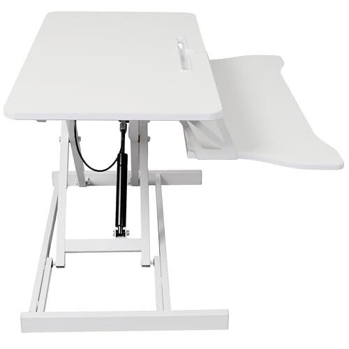 31.5" Height Adjustable Standing Desk: Office Desk with Keyboard Tray