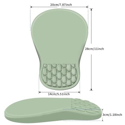YIWEI Ergonomic Mouse Pad with Wrist Rest for Carpal Tunnel Pain Relief - color: Green